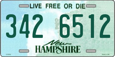 NH license plate 3426512