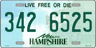 NH license plate 3426525
