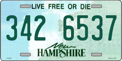 NH license plate 3426537