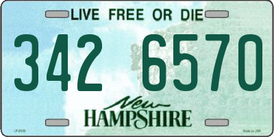 NH license plate 3426570