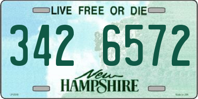 NH license plate 3426572