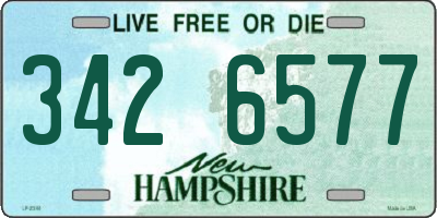 NH license plate 3426577