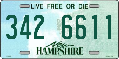 NH license plate 3426611