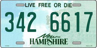 NH license plate 3426617