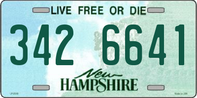 NH license plate 3426641