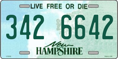 NH license plate 3426642