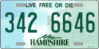 NH license plate 3426646