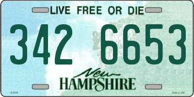 NH license plate 3426653