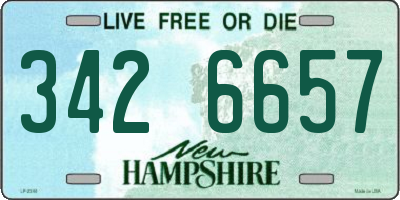 NH license plate 3426657