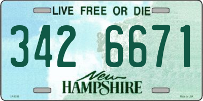NH license plate 3426671