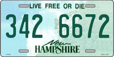NH license plate 3426672