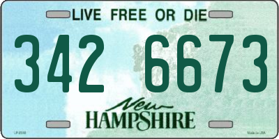 NH license plate 3426673