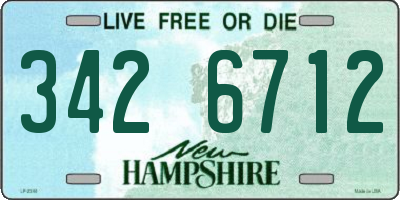 NH license plate 3426712