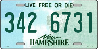NH license plate 3426731