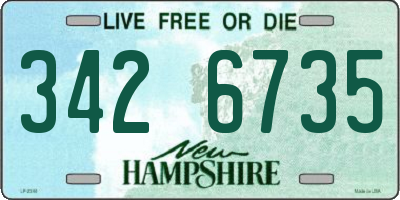 NH license plate 3426735