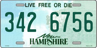 NH license plate 3426756