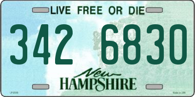 NH license plate 3426830