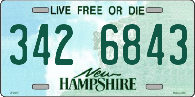 NH license plate 3426843