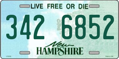 NH license plate 3426852