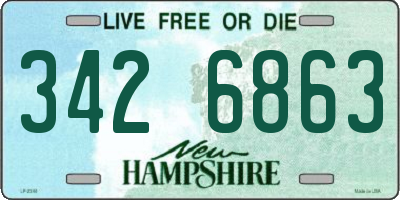 NH license plate 3426863