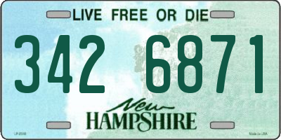 NH license plate 3426871