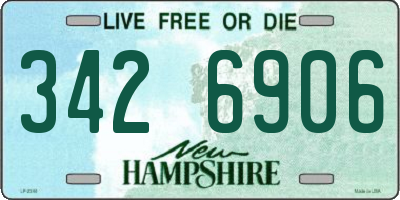 NH license plate 3426906