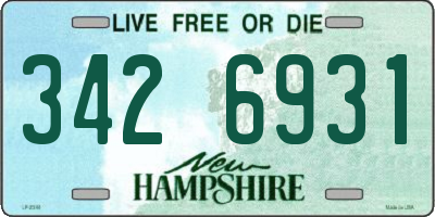 NH license plate 3426931