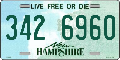 NH license plate 3426960