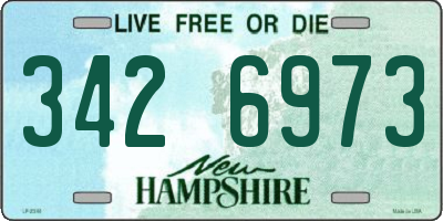 NH license plate 3426973