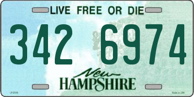 NH license plate 3426974