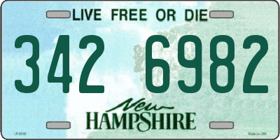 NH license plate 3426982