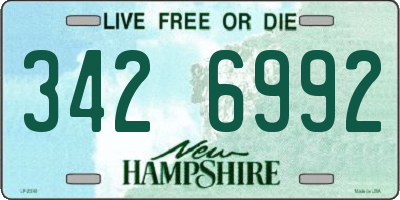 NH license plate 3426992