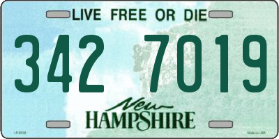 NH license plate 3427019