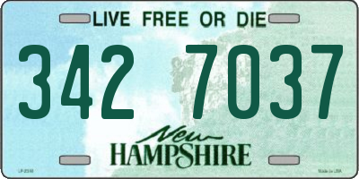 NH license plate 3427037