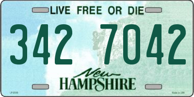 NH license plate 3427042