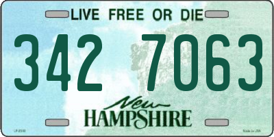 NH license plate 3427063