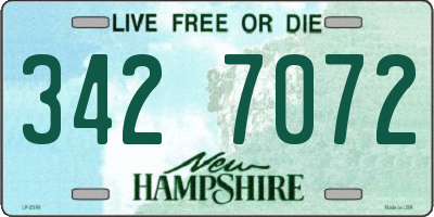 NH license plate 3427072