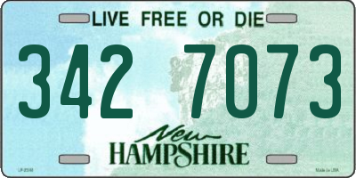 NH license plate 3427073
