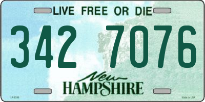 NH license plate 3427076