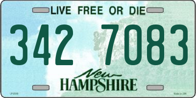 NH license plate 3427083