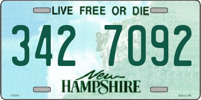 NH license plate 3427092