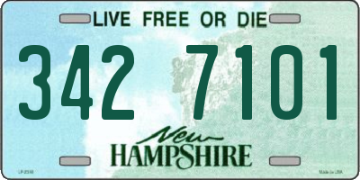 NH license plate 3427101