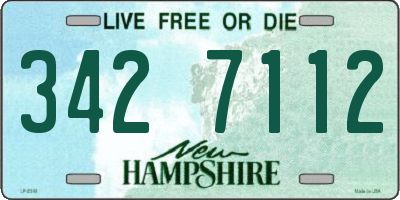 NH license plate 3427112