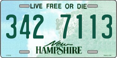 NH license plate 3427113