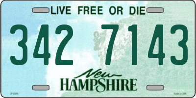 NH license plate 3427143