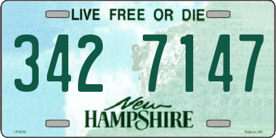 NH license plate 3427147