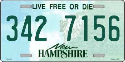 NH license plate 3427156