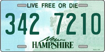 NH license plate 3427210