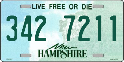 NH license plate 3427211
