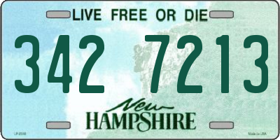 NH license plate 3427213